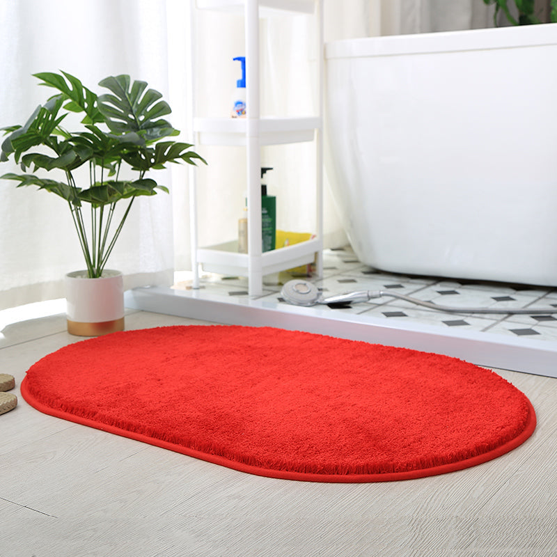 Feblilac Semicircle Solid Yellow Tufted Bath Mat - Feblilac® Mat