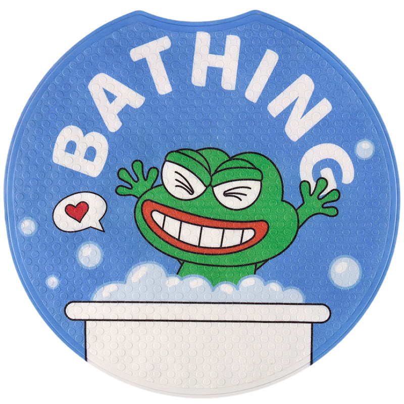 Round Smile Frog PVC Bathroom Mat - Feblilac® Mat