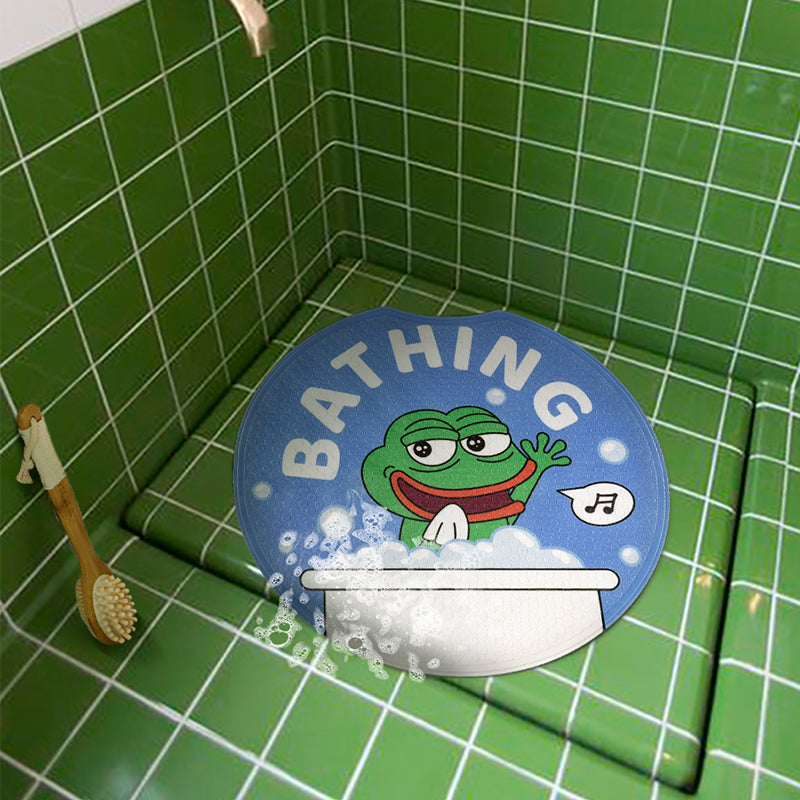 Round Smile Frog PVC Bathroom Mat - Feblilac® Mat