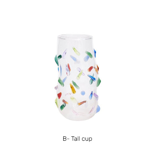 Wavy Candy Glass Cup