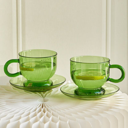 Vintage Style Glass Mug - 3 colours, Pair