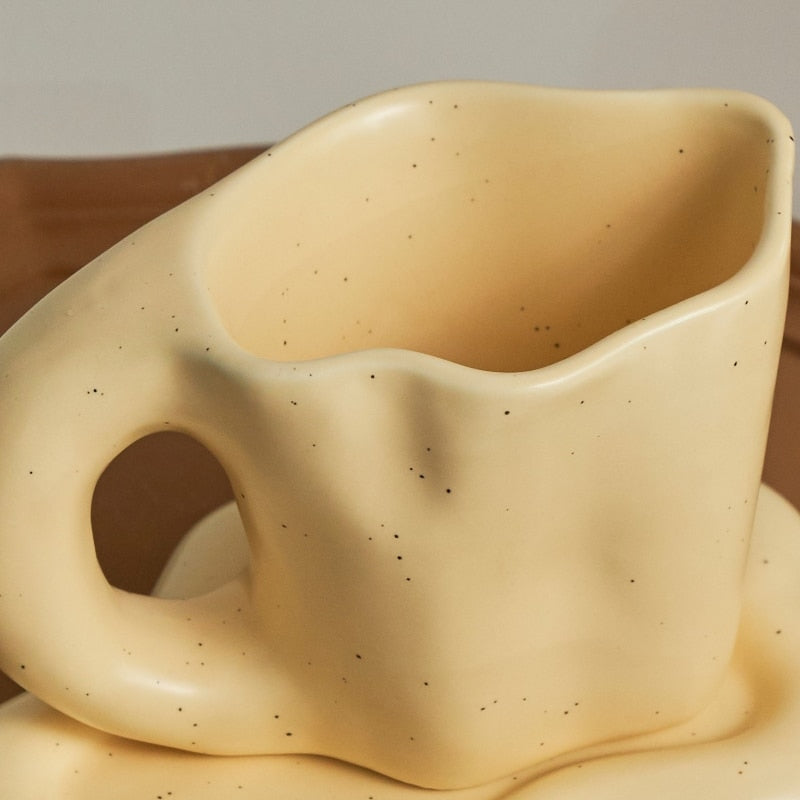 Wavy Ceramic Mug - 2 colours