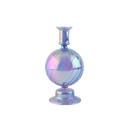 Ribbed Glass Candleholders - Mermaid