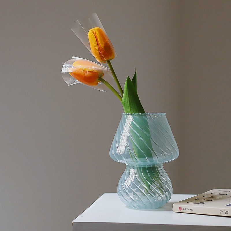 Nordic Stripy Glass Vase