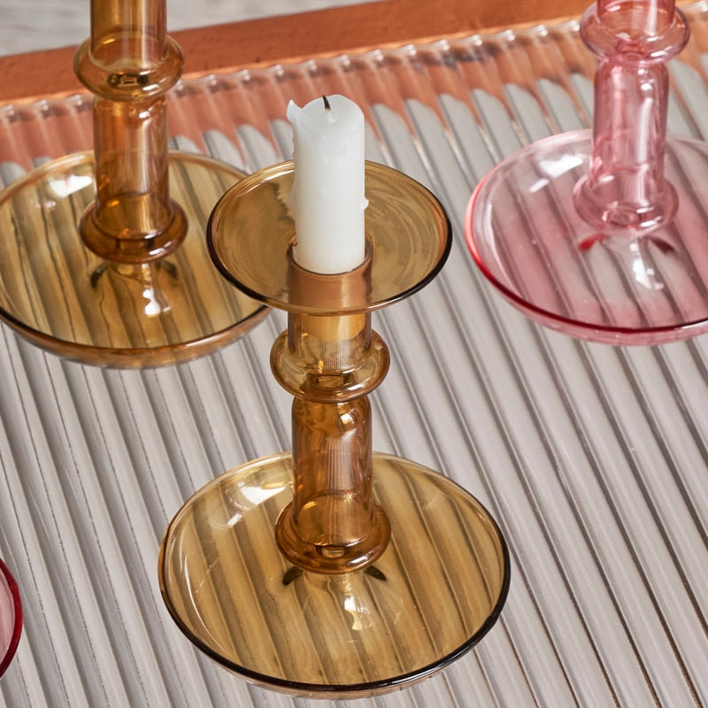 Borosilicate Modern Candleholders - 2 colours - view 4