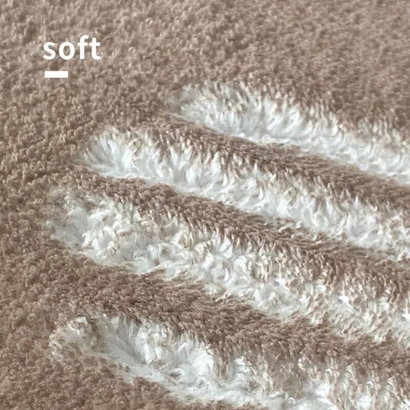 Light Luxury Cloakroom Round Floor Mat Fluffy Soft Lounge Rug Simple Bedroom Decor Gradient Carpet Thick Carpets for Living Room