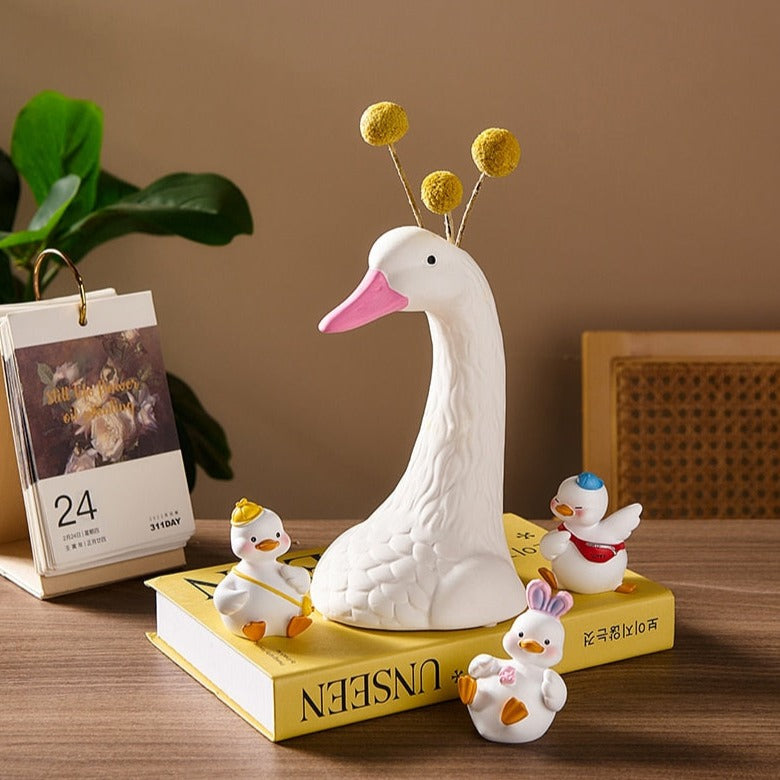 Swan Ceramic Vase - view 3