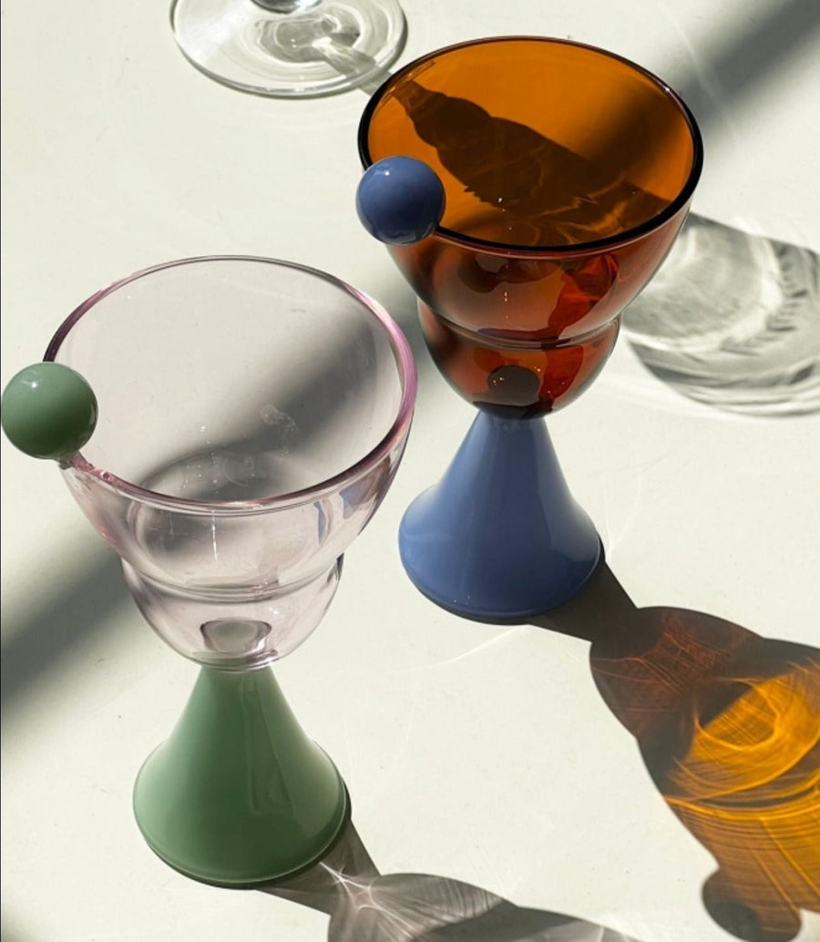 2-tone Glass Goblet with Globe - view 4