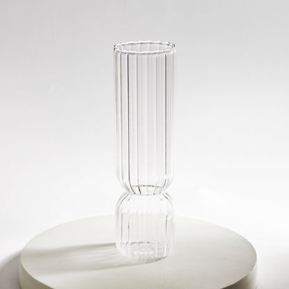 Scallop Cylinder Glass Vase