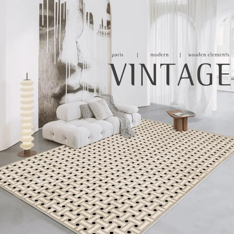 French Retro Carpets for Living Room Large Area Bedroom Decor Bedside Carpet Thick Warm Lounge Rug Home Washab - view 3