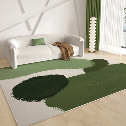 Green French Style Carpets for Living Room Decoration Rugs for Bedroom Decor Carpet Non-slip Area Rug Home Short Pile Floor Mats