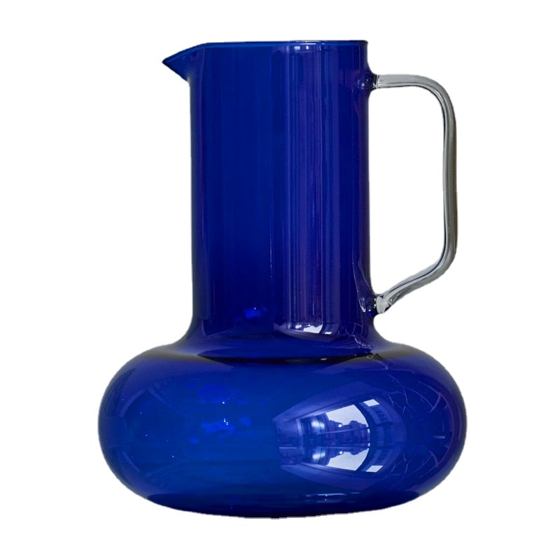 Pitcher Jug and Cup Set (Amber, Blue)