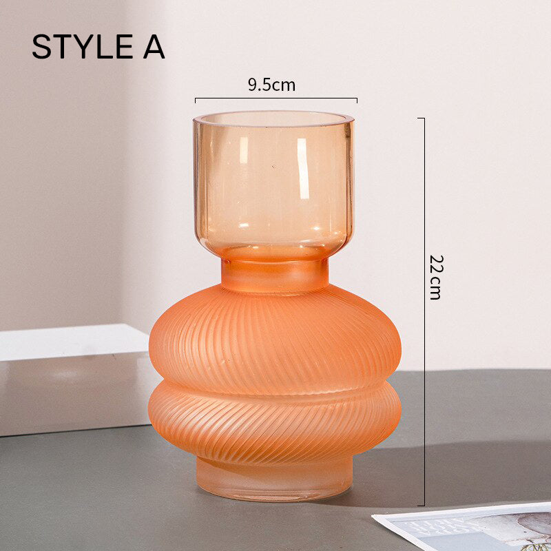 Pleated Glass Vase -  3 colours