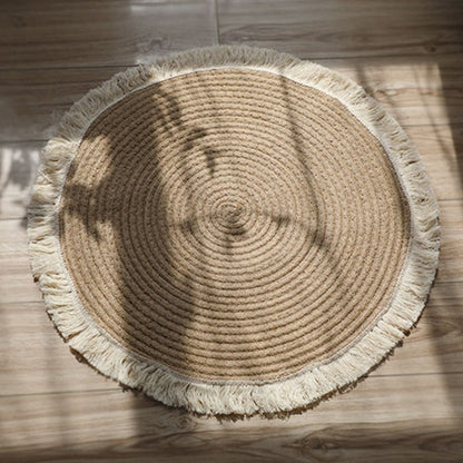 Jute B&B Floor Mats Home Japanese Study Minimalist Wind Retro Woven Coffee Table Mat Living Room Sofa Mat