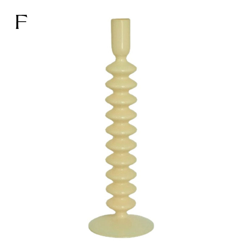 Ivory Glass Candleholder