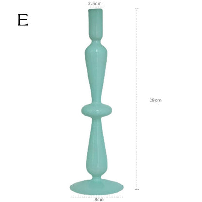 Mint Green Glass Candleholder