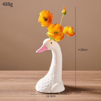 Swan Ceramic Vase