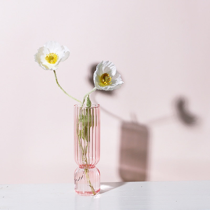 Scallop Cylinder Glass Vase