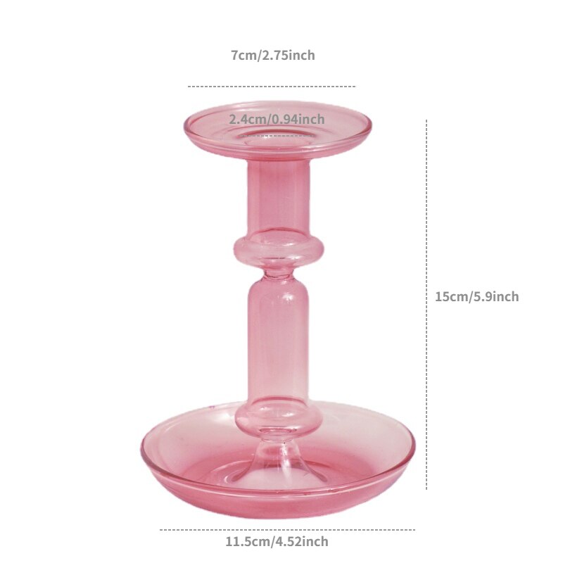 Borosilicate Modern Candleholders - 2 colours - view 9