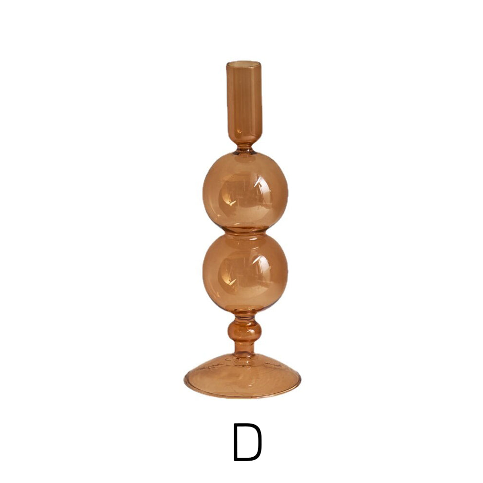 Amber Modern Glass Candle Holder - view 13