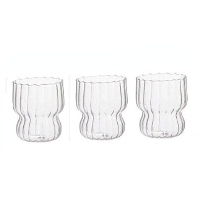 RIBBED CHUBBY GLASS CUP