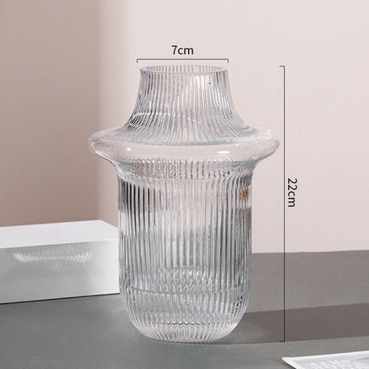 Pleated Glass Vase -  3 colours