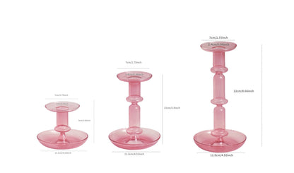 Borosilicate Modern Candleholders - 2 colours