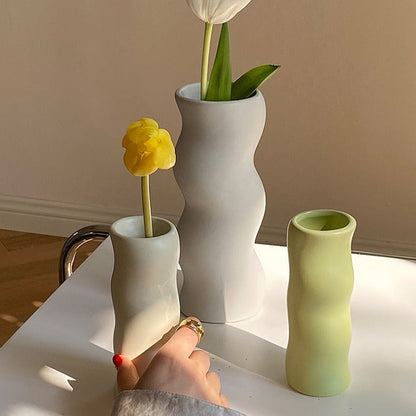 Wavy Ceramic Vase