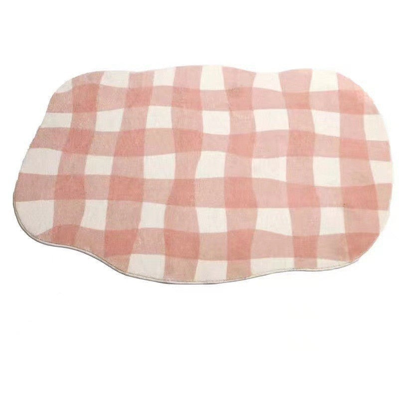 Ins Style Irregular Plaid Carpets for Living Room Rugs for Bedroom Fluffy Soft Floor Mats Simple Anti-slip Are - view 10