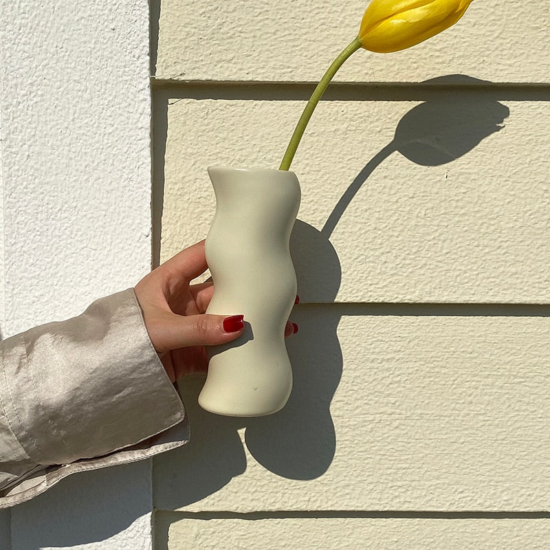 Wavy Ceramic Vase