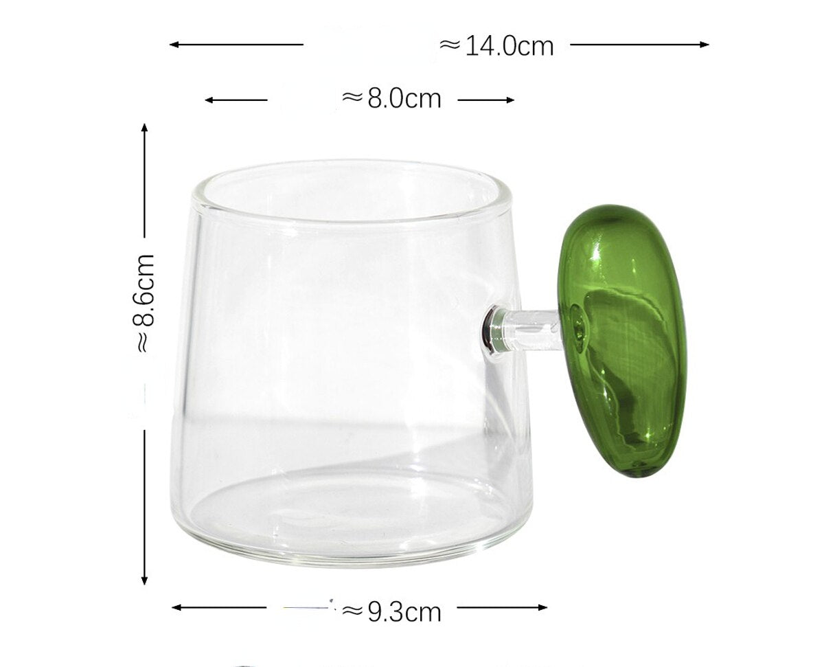 Pebble Handle Glass Mug