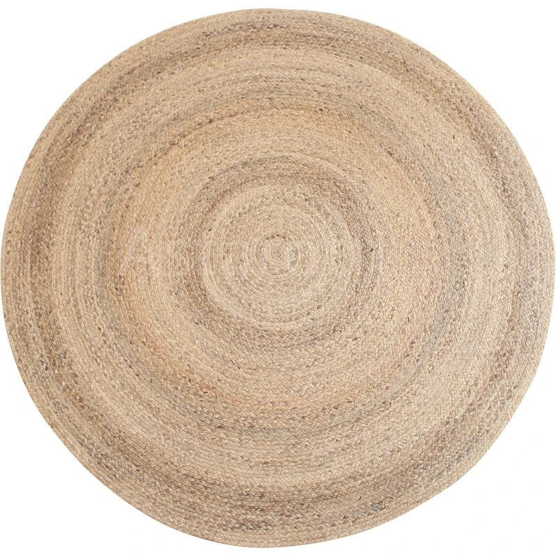 Hand Woven Round Carpets Handmade Water Reed Rattan Rugs for Bedroom Natural Plants Living Room Round Rug Vintage Home Floor Mat