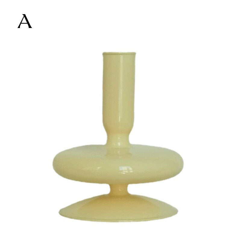 Ivory Glass Candleholder