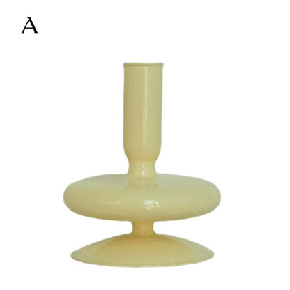 Ivory Glass Candleholder