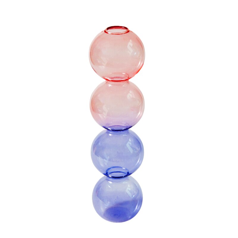 Rainbow Gradient Glass Candle Holder