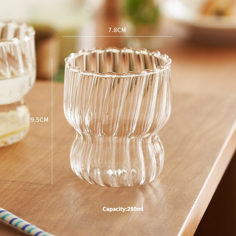 RIBBED CHUBBY GLASS CUP - view 4
