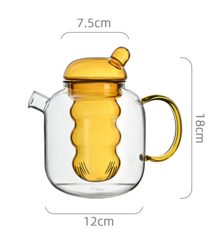 Chubby Glass Teapot