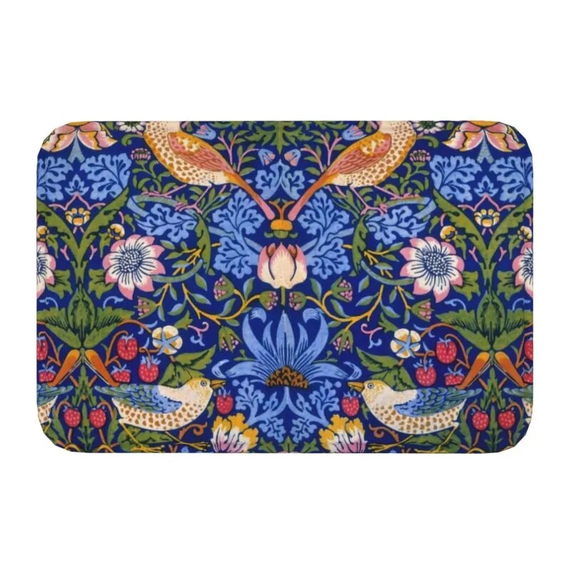 Custom William Morris Compton Floral Art Nouveau Pattern Doormat Bath Door Floor Mat Textile Pattern Toilet Ru - view 23