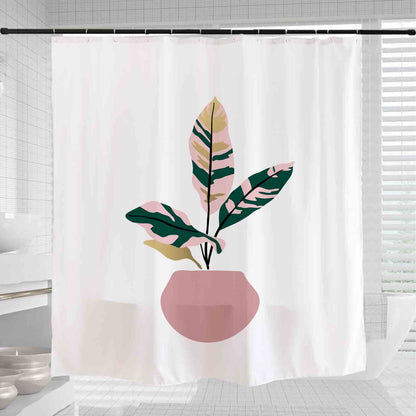 Pot and Plant Shower Curtain