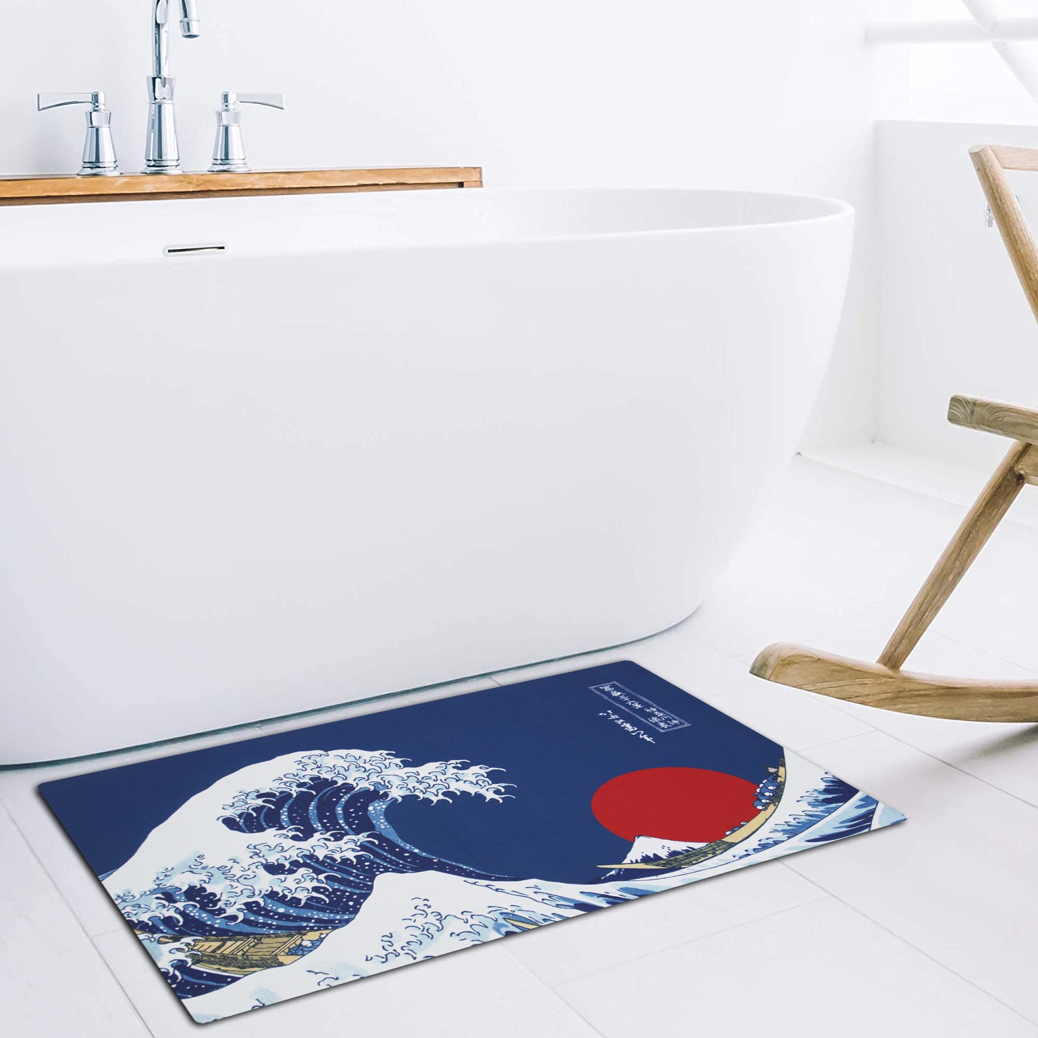 Blue Wave Soft Diatomaceous Earth Bath Mats for Bathroom - Feblilac® Mat