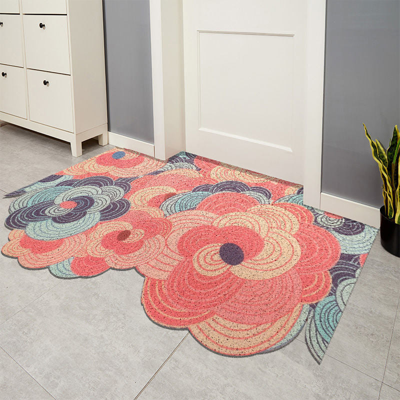 Red Dizzy Wave Door Mat