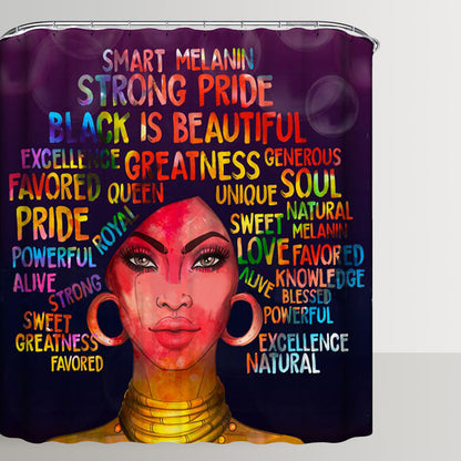 Black Female Shower Curtain