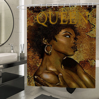 Black Female Shower Curtain