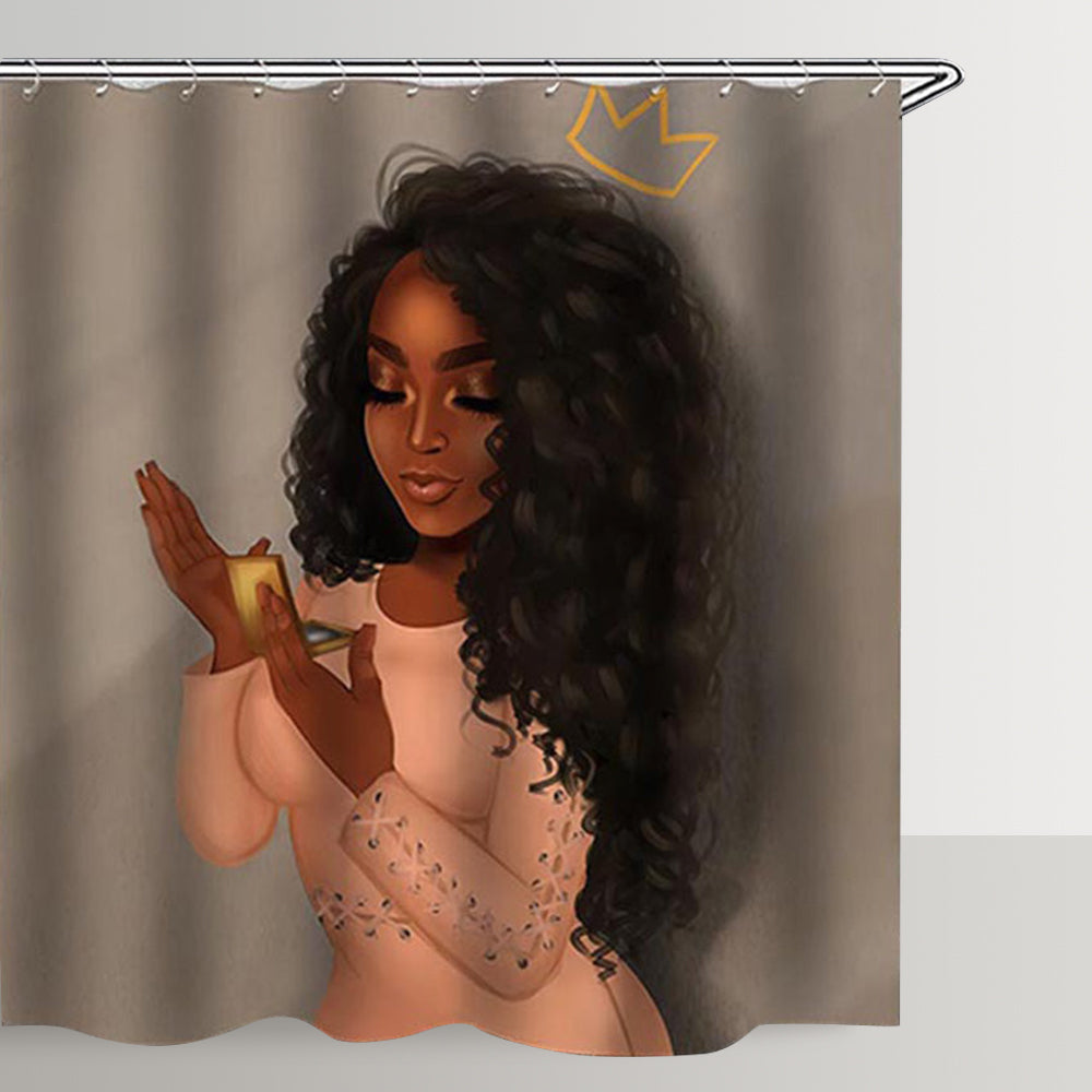 Black Female Shower Curtain - view 19