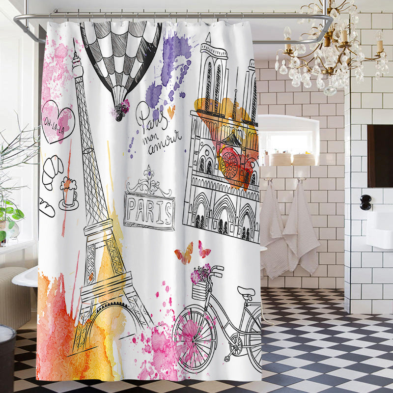 Urben Landmark Shower Curtain