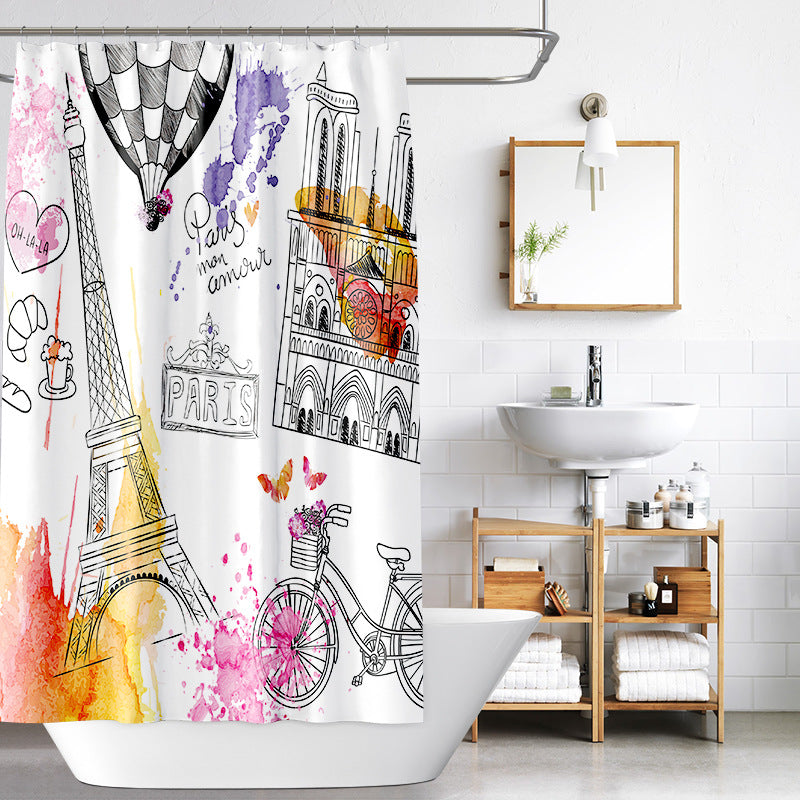 Urben Landmark Shower Curtain