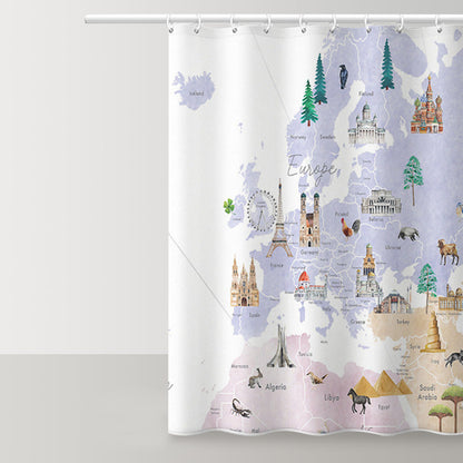 Urben Landmark Shower Curtain