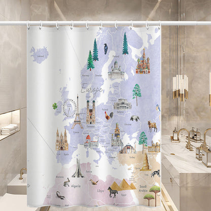 Urben Landmark Shower Curtain