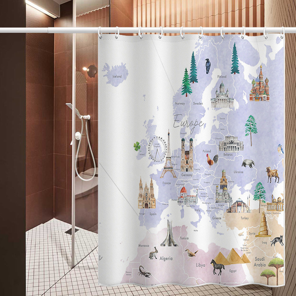 Urben Landmark Shower Curtain