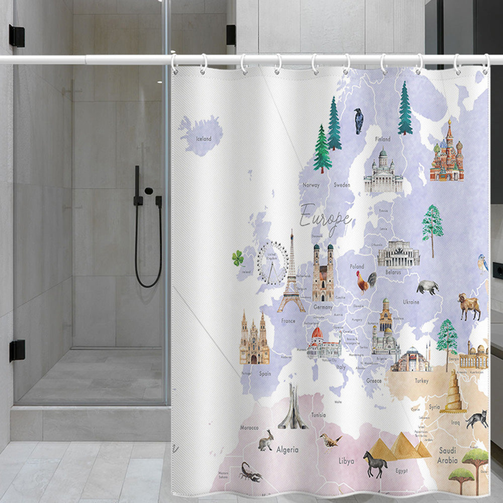 Urben Landmark Shower Curtain